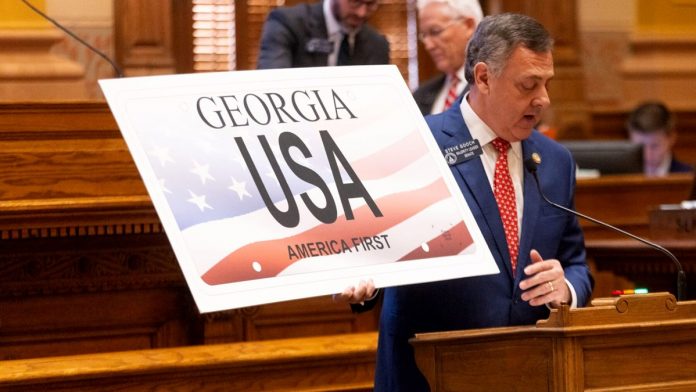 State launches 'America First' license plate as others unveil patriotic America 250 designs