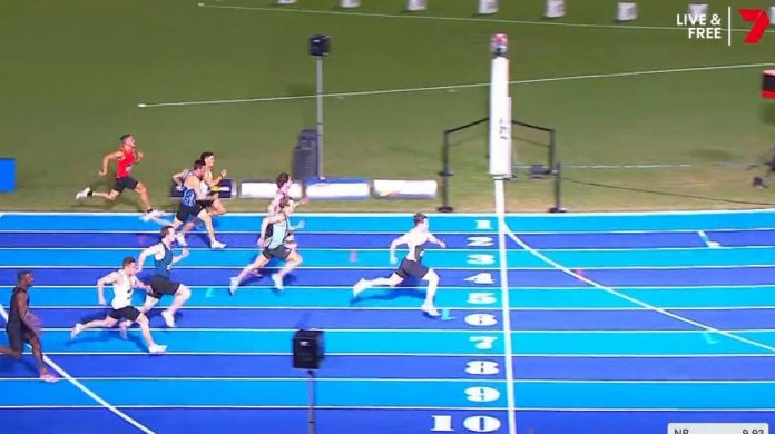 Lachie Kennedy breaks 10-second barrier again to win 100m at Australian national championships
