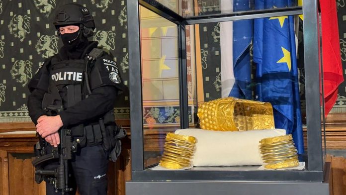 Priceless ancient golden helmet stolen in Dutch museum heist recovered a year later
