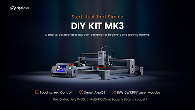 AlgoLaser Launches DIY KIT MK3: Start, Just That Simple--A Smarter Way to Laser Engrave
