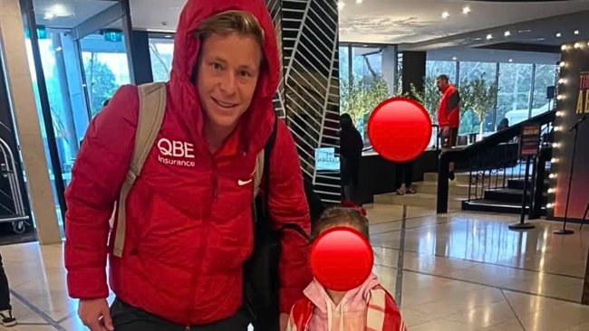 Family anger as Isaac Heeney poses for photo with 5-year-old fan on morning of hotel drama